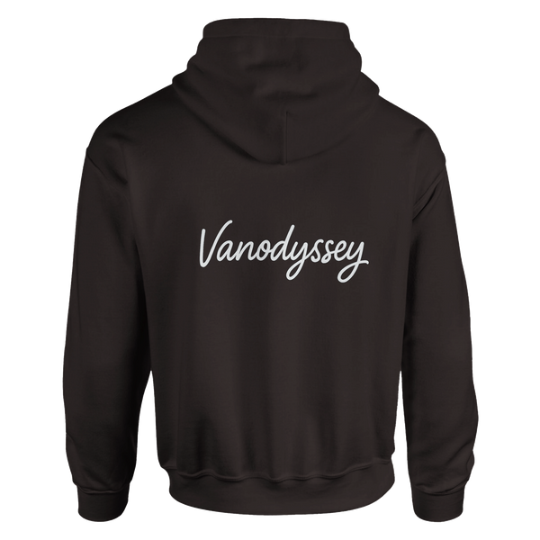Vanodyssey white handwritten logo Hoodie
